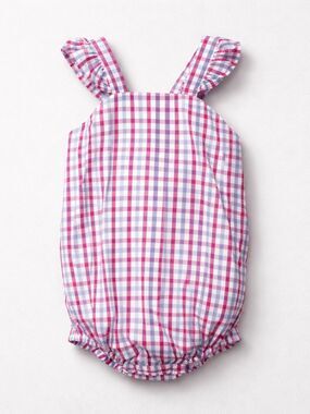 Southern Sunshine Kids red white blue plaid Charlie Bubble romper size 3T